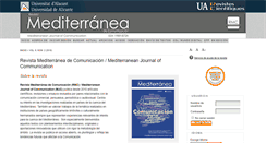 Desktop Screenshot of mediterranea-comunicacion.org